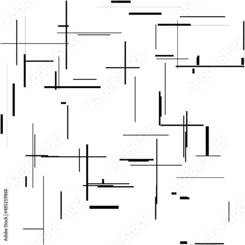 Random, chaotic grid, mesh pattern, geometric texture with random lines