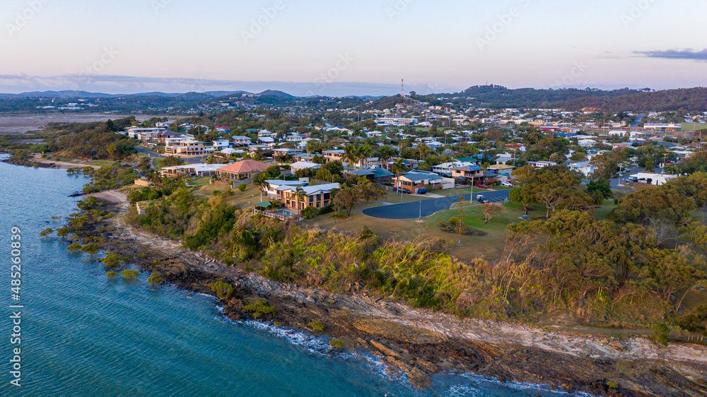 Horizontal shot of a residential area at bay point Horizontal shot of a residential area at bay point