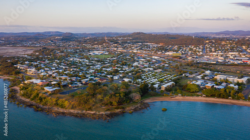 Horizontal shot of a residential area at bay point
