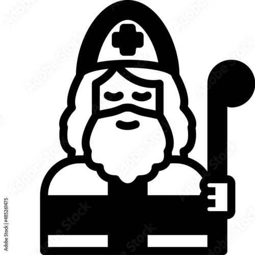 saint patrick solid line icon
