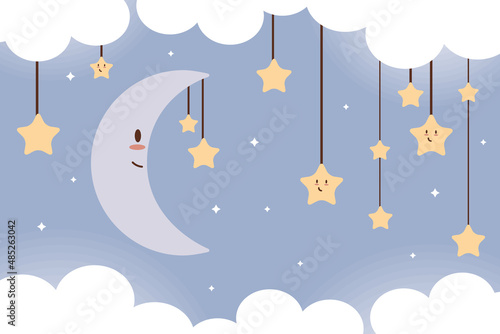 baby moon and stars