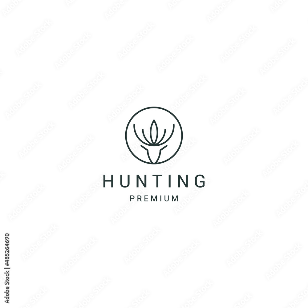 Head deer logo icon design template flat vector Head deer logo icon design template flat vector