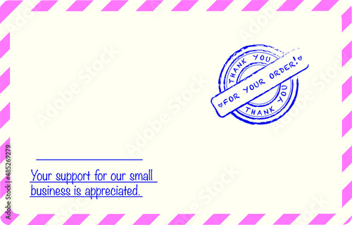 thank you for your order airmail design
