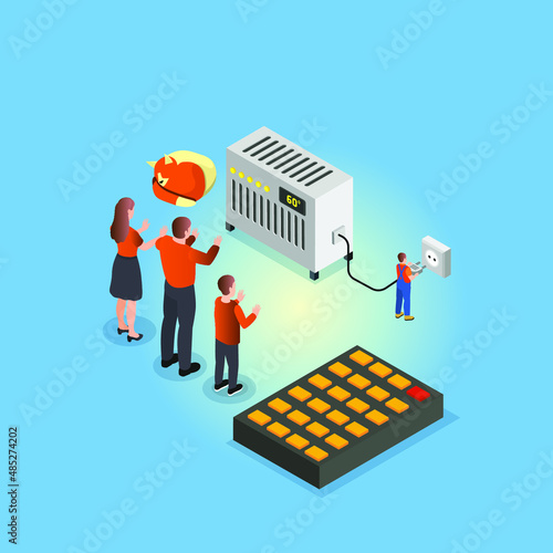 isometric 3d vector illustration concept banner, website, landing page, ads, flyer template