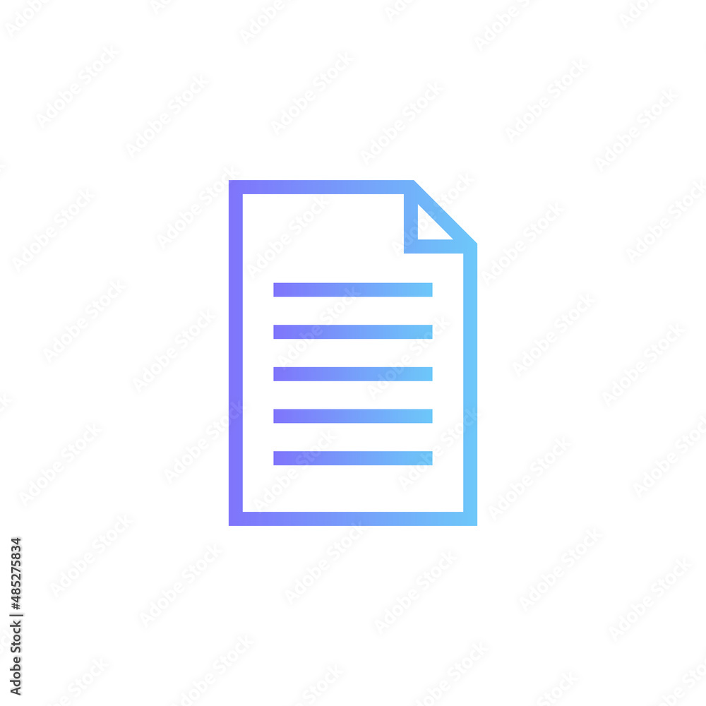 Document vector icon with gradient Document vector icon with gradient
