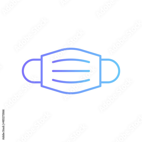 Medical mask vector icon with gradient