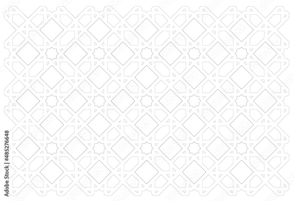 Black and white 2D CAD drawing of Islamic geometric pattern. Islamic patterns use elements of geometry that are repeated in their designs.
Black and white 2D CAD drawing of Islamic geometric pattern. Islamic patterns use elements of geometry that are repeated in their designs.