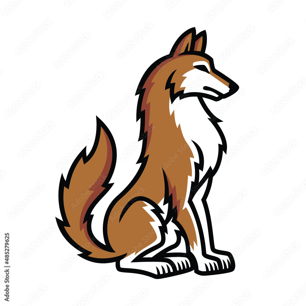Obraz premium illustration of a dog isolated on a white background.
