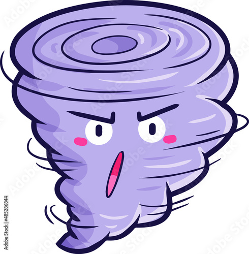 Funny purple tornado get angry