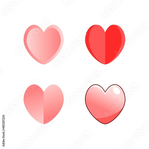 Valentine's day love symbol. Realistic romantic emoji. vector design