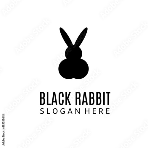 Illustration of a good rabbit logo design for any purpose related to rabbit animals 