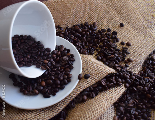 coffee beans on natural  background