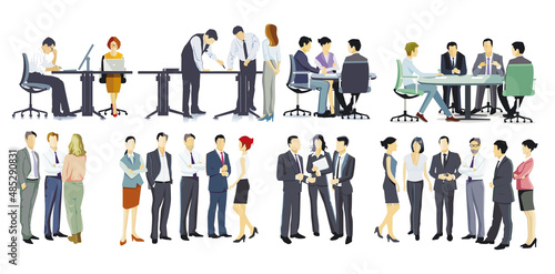 Besprechung im Team, Geschäftliche Beratung illustration
