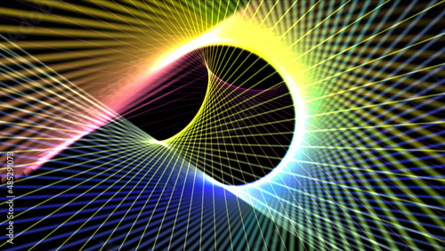 colorful lines of abstract background  3D rendering