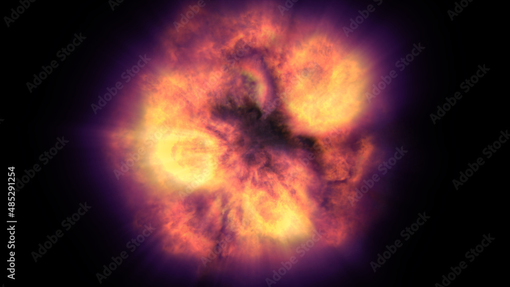 fire flame ball explosion in space, illustration fire flame ball explosion in space, illustration
