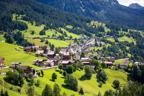 Colle Santa Lucia spring is a splendid town in the Belluno Dolomites photo