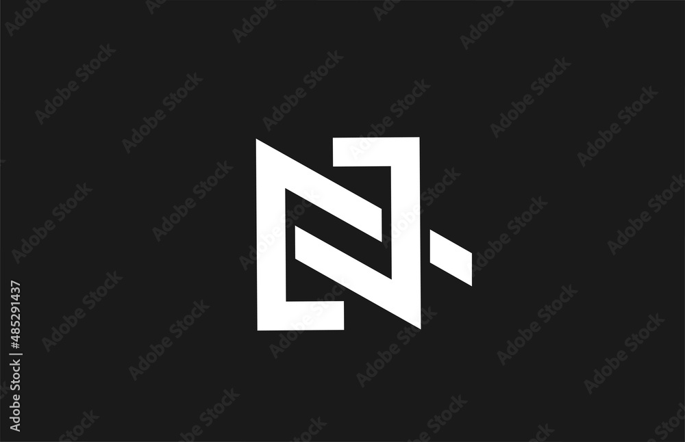 N alphabet letter icon logo with line design. Creative template for business and company in white and black N alphabet letter icon logo with line design. Creative template for business and company in white and black