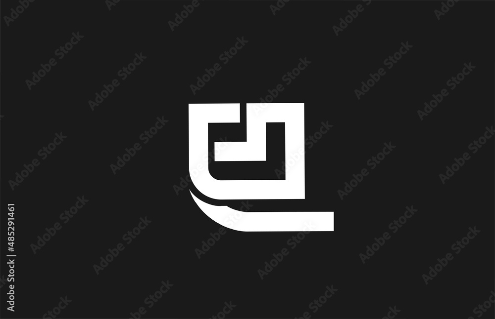U alphabet letter icon logo with line design. Creative template for business and company in white and black U alphabet letter icon logo with line design. Creative template for business and company in white and black