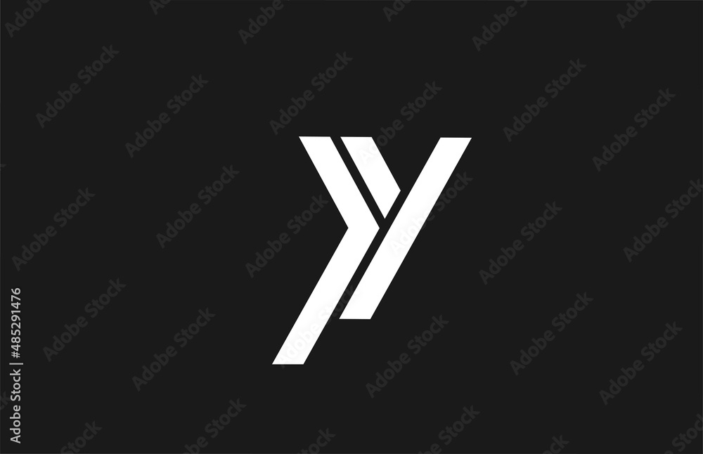Y alphabet letter icon logo with line design. Creative template for business and company in white and black Y alphabet letter icon logo with line design. Creative template for business and company in white and black