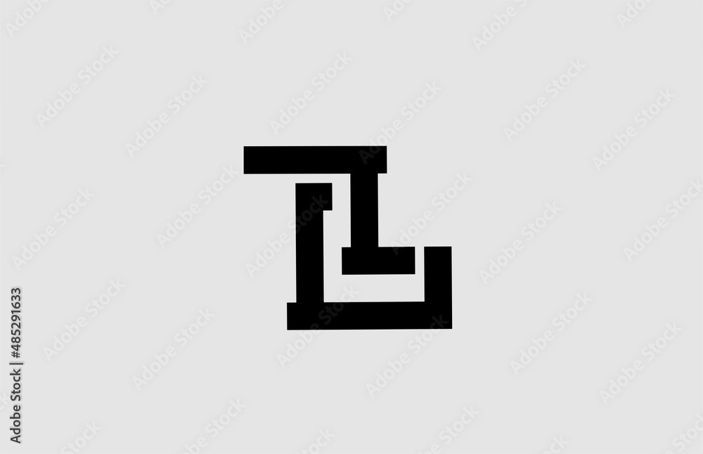alphabet L letter logo icon with line design. White and black template for business and company alphabet L letter logo icon with line design. White and black template for business and company