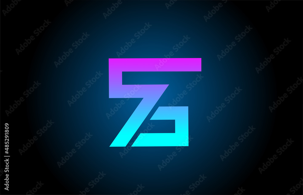 Z blue alphabet letter logo icon with line design. Creative template for business and company Z blue alphabet letter logo icon with line design. Creative template for business and company