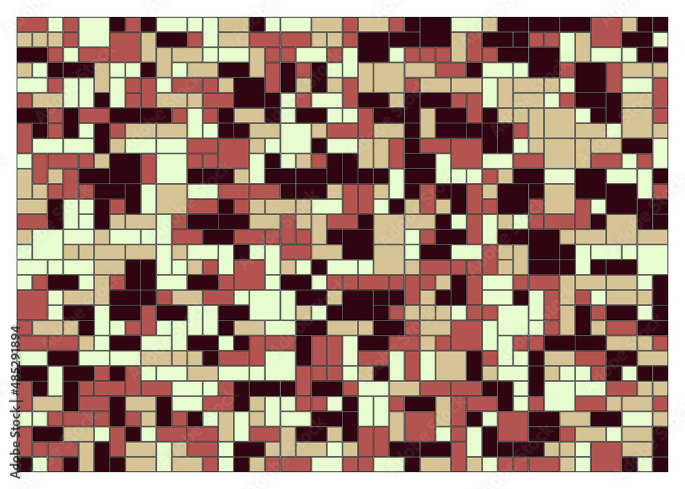 Fototapeta premium Offset Quads generative art background art illustration