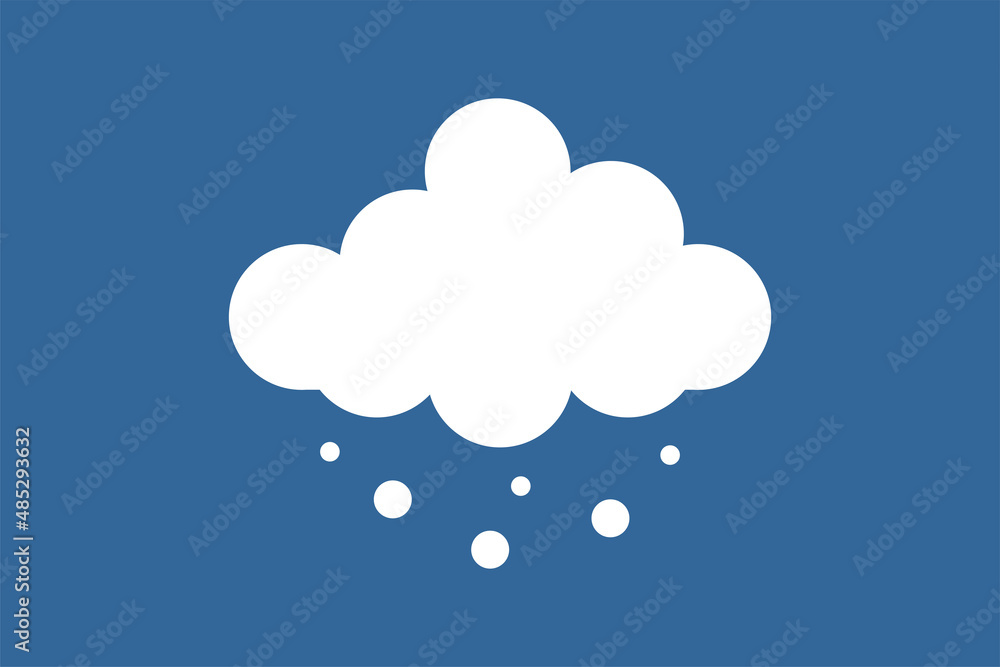 Snowy cloud at winter vector icon. Snow weather symbol Snowy cloud at winter vector icon. Snow weather symbol