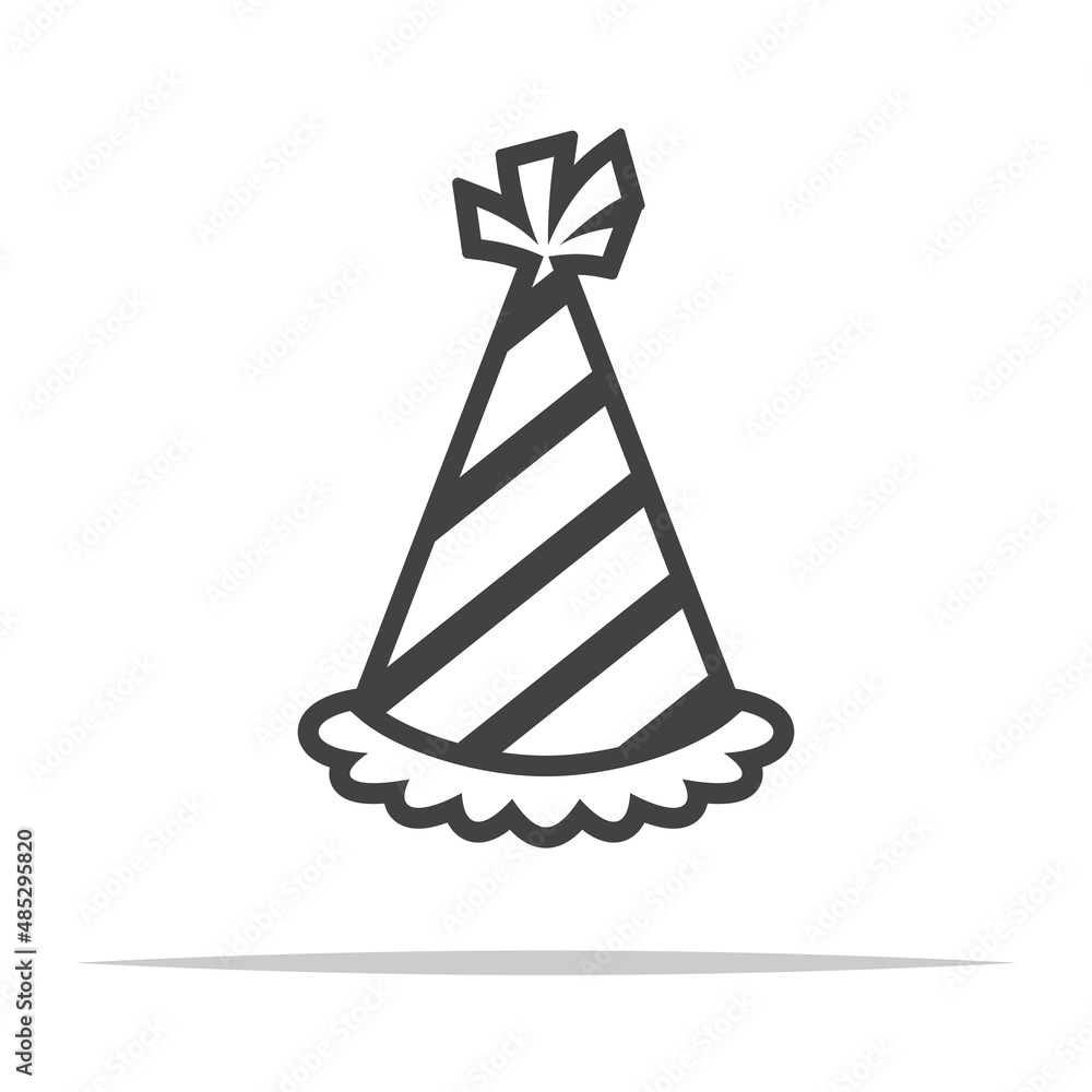 Party hat outline icon transparent vector isolated Stock Vector | Adobe