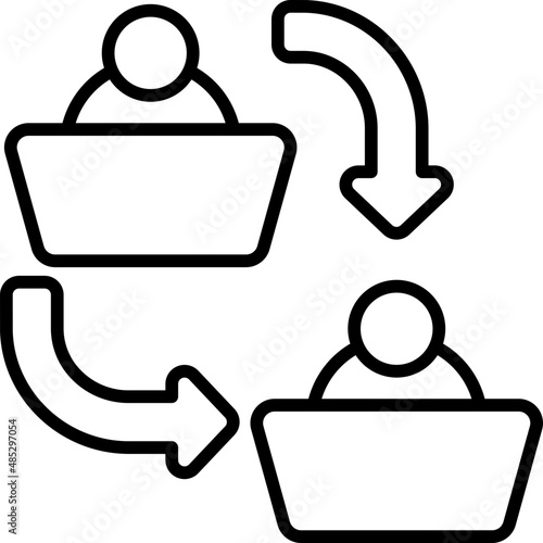 delegate outline icon