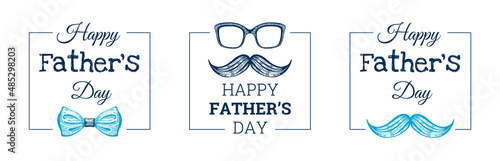 Happy father day vector. Dad card background best daddy typography design mustache love gift family illustration man banner tie text vintage font type holiday icon label logo