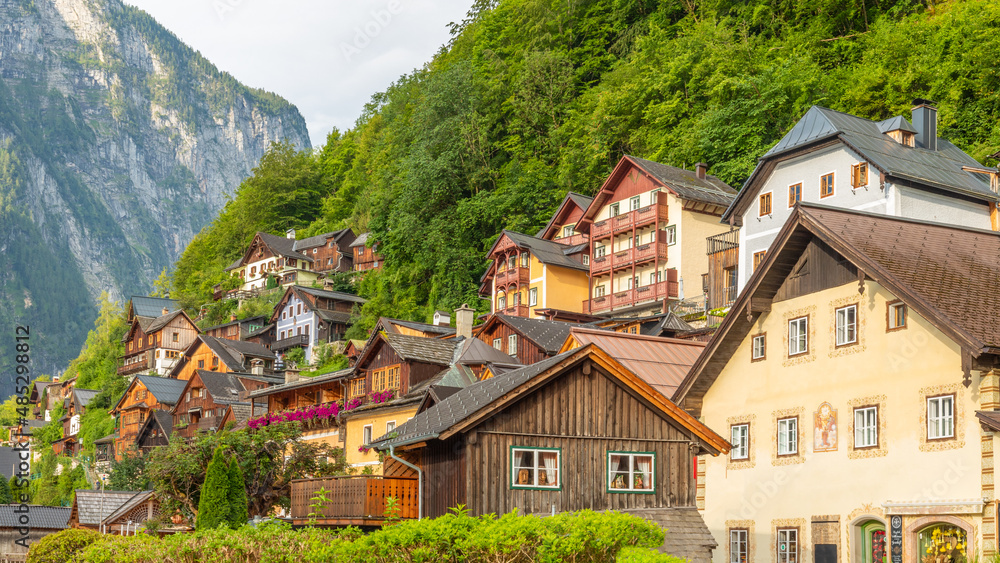 Hallstatt, mountain village in Austrian Alps, Austria