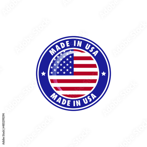 Made in United States America logo vector for label, stamp, sticker, badge, emblem, symbol. 