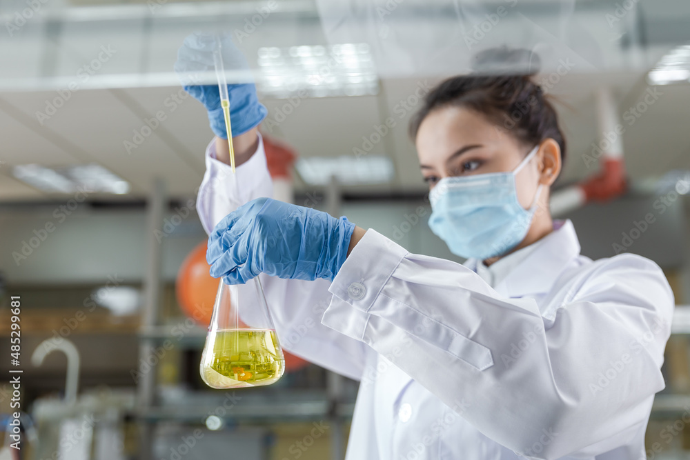 Female scientist in the laboratory Female scientist in the laboratory