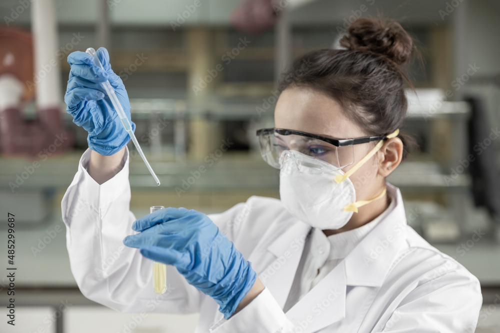Female scientist in the laboratory Female scientist in the laboratory