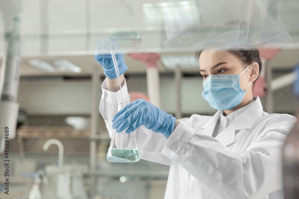 Female scientist in the laboratory Female scientist in the laboratory