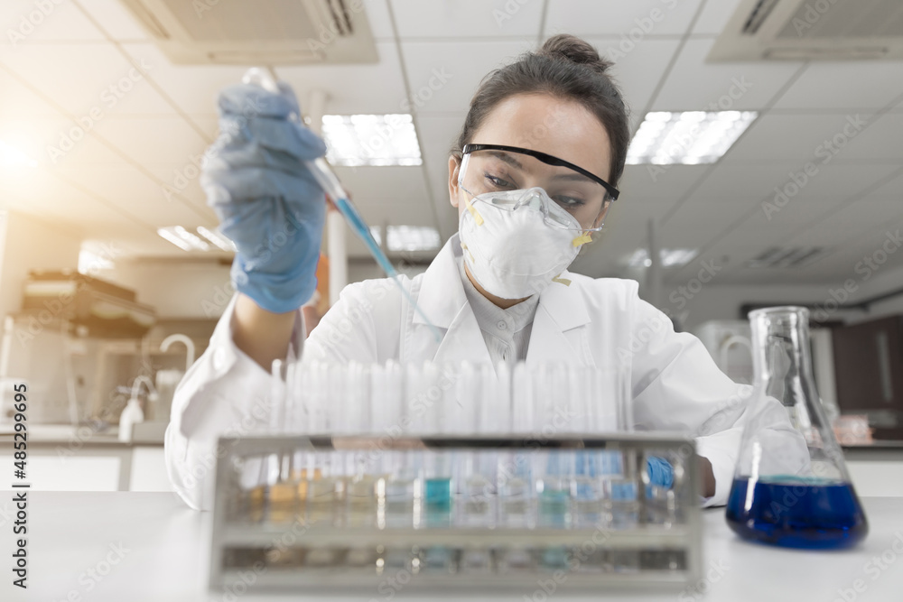 Female scientist in the laboratory Female scientist in the laboratory