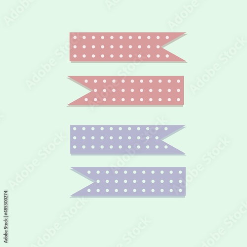 set of check marks in a circle for notes colored mark