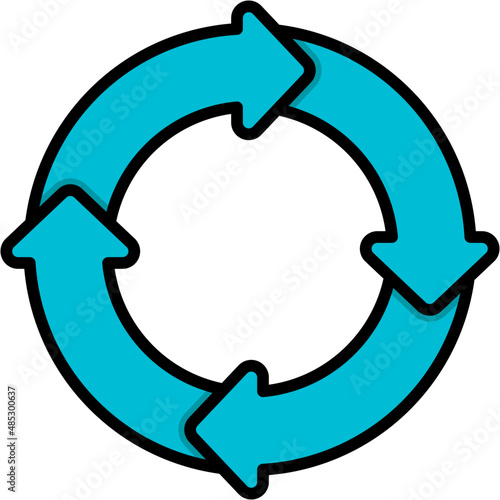 continuous filled outline icon