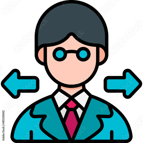 decision filled outline icon