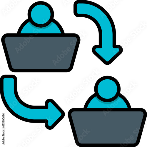 delegate filled outline icon