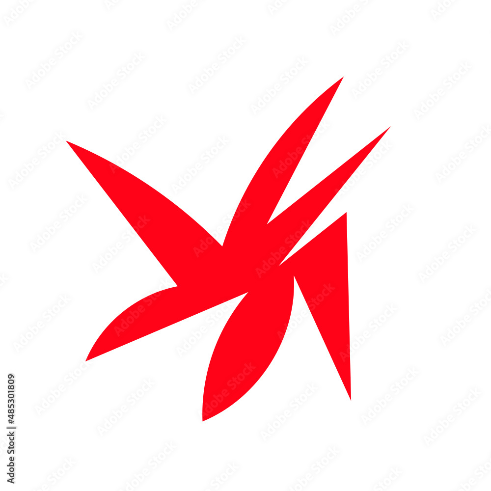 Abstract Shapes Red Stock Vector | Adobe Stock