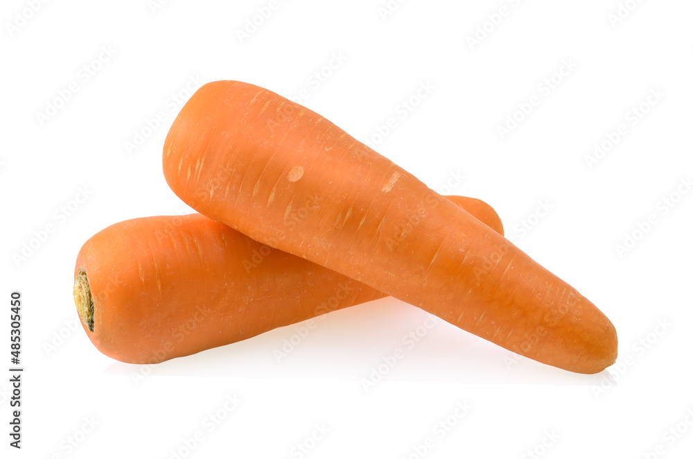 Fresh organic carrot isolated on white background. Fresh organic carrot isolated on white background.