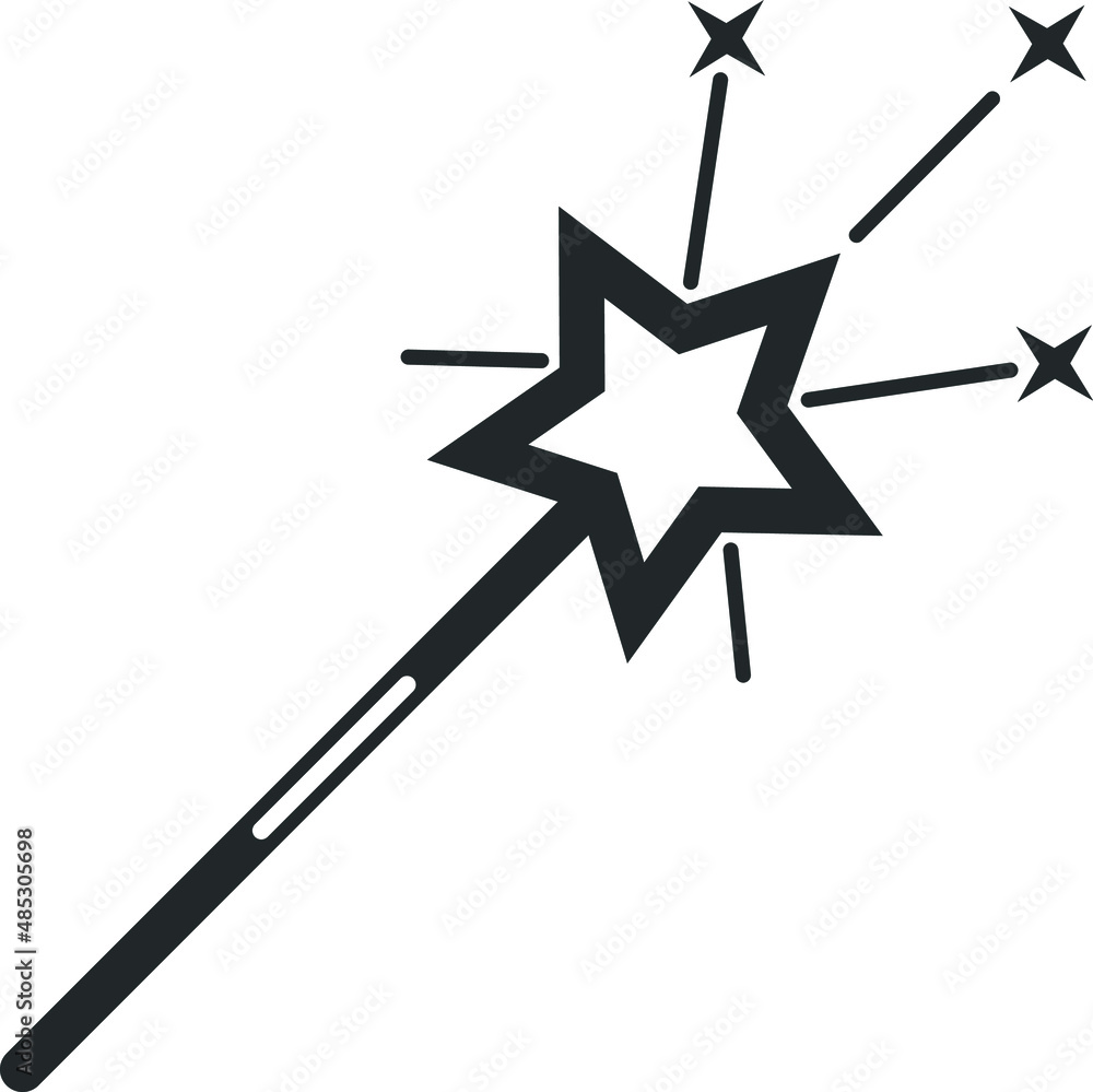 Magic wand icon, magic stick icon vector, modern magic icon symbol Magic wand icon, magic stick icon vector, modern magic icon symbol