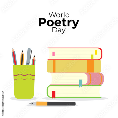 Vector illustration for World Poetry Day