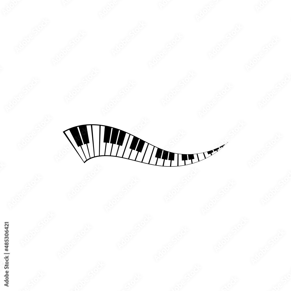 Piano icon vector ilustration template