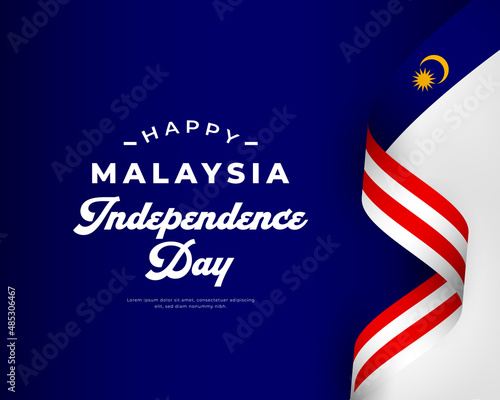 Photography Happy Malaysia Independence Day August 31th Celebration Vector Design Illustration