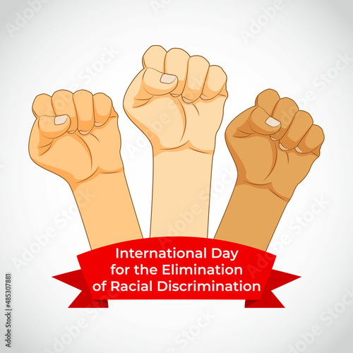 Vector illustration for International elimination day of Racial discrimination