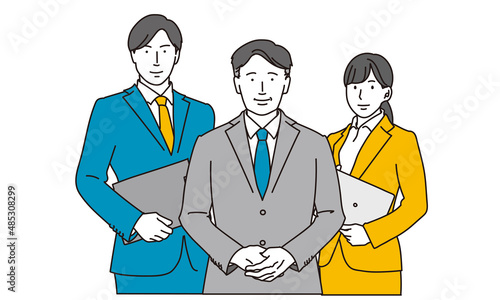 3人のアジア人ビジネスパーソン