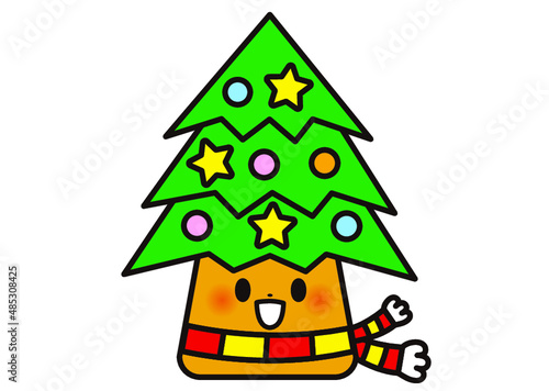 クリスマス,イラスト,クリスマスツリー,もみの木,１２月,メリークリスマス,マフラー,星,子供,クリスマスイブ,クリスマスプレゼント,プレゼント