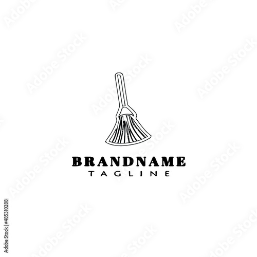 feather duster logo design template icon vector illustration